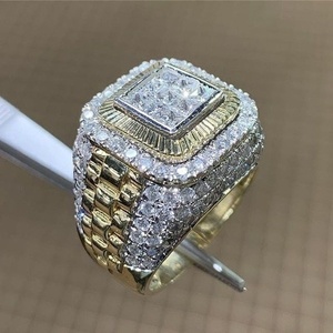 新品 18ｋgpゴールド ダイヤモンドcz カレッジリング 指輪 15.3g 選べるサイズ 上質 質感 高品質 高級感 大人気 メンズレディース 格安 