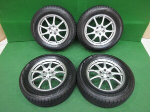 良品★MANARAY/DIOS ES9 17インチ アルミ 17×7J +40 バリ溝★BLIZZAK VRX 225/60R17 スタッドレス 4本[アルファード/ヴェルファイア]