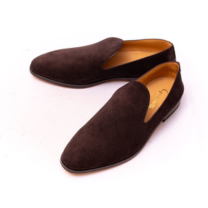 [7210 other ] unused goods f Latte  Rige .kometiFG417 slip-on shoes suede Brown size 41 F.LLI Giacometti