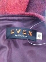 【レトロスタイル】EVEX by KRIZIA エヴェックス バイ クリツィア ノースリーブ アルパカ混 ニットワンピース チェック 三陽商会 サイズ46_画像3