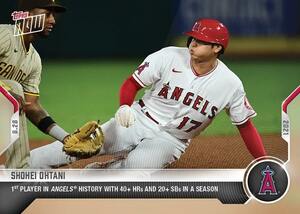 大谷翔平　Shohei Ohtani - 2021 MLB TOPPS NOW Card 727　2021.8.28　トップス　カード　エンゼルス　40-20　サイン 