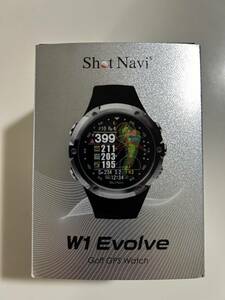 ショットナビ W1 エボルブ ウォッチ型ゴルフナビ W1 EVOLVE　ブラック