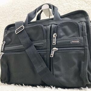 トゥミ　TUMI　ビジネスバッグ 2way 2室 ブリーフケース ショルダーバッグ ブラック 黒 バリスティックナイロン レザー 革 A4収納可 大容量