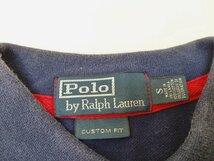 [12B-61-001-1] POLO RALPH LAUREN 半袖 ポロシャツ サイズS ネイビー×レッド_画像7