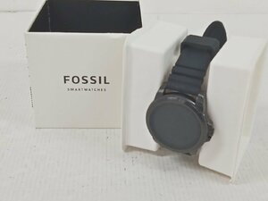 [B8B-61-010-1] FOSSIL フォッシル ブラックシリコン ジェネレーション5E スマートウォッチ OS by Google 初期化・動作確認済み 中古