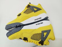 [KA16A-61-033-2] ◎ 未使用品 NIKE ナイキ AIR JORDAN 4 RETRO CT8527-700 サイズ28cm イエロー グレー 黒タグ付き_画像5