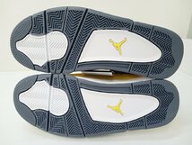 [KA16A-61-033-2] ◎ 未使用品 NIKE ナイキ AIR JORDAN 4 RETRO CT8527-700 サイズ28cm イエロー グレー 黒タグ付き_画像7