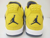 [KA16A-61-033-2] ◎ 未使用品 NIKE ナイキ AIR JORDAN 4 RETRO CT8527-700 サイズ28cm イエロー グレー 黒タグ付き_画像6