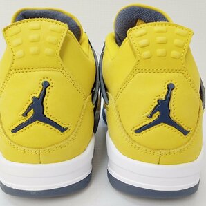 [KA16A-61-033-2] ◎ 未使用品 NIKE ナイキ AIR JORDAN 4 RETRO CT8527-700 サイズ28cm イエロー グレー 黒タグ付きの画像6