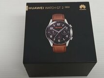 [B8A-61-048-1] HUAWEI ファーウェイ HUAWEI WATCH GT2 LTN-B19 46mm ブラウンレザー 動作確認済み 欠品有 中古_画像1