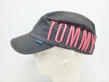 [13B-61-011-1] Tommy Hilfiger トミーヒルフィガー ワークキャップ キャップ 帽子 サイズフリー ブラック_画像3