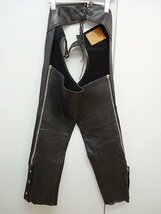 [12B-61-038-1] KERR LEATHERS レザーパンツ ブラック　_画像2