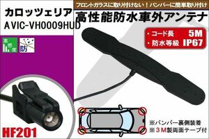 防水アンテナ フィルムレス カロッツェリア carrozzeria 用 AVIC-VH0009HUD外取り付け バンパー 裏設置 フロントガラス アンテナケーブル