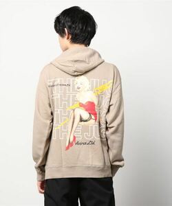 半額以下 定価11880円 AVIREX ピンナップガール プルオーバー パーカー PIN UP GIRL PULLOVER PARKA ベージュ Lサイズ 新品