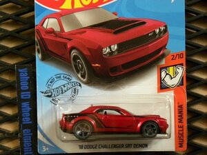 即決☆☆'18 DODGE CHALLENGER SRT DEMON MUSCLE MANIA ホットウィール Hot Wheels