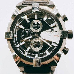 Salvatore Marra サルバトーレ マーラ SM10105 腕時計 アナログ 3針 黒文字盤 ブラック 時計 とけい トケイ アクセサリー ヴィンテージ