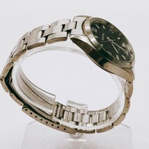 #166 WINTEM JAPAN 腕時計 アナログ 3針 黒色文字盤 シルバー色 レディース 時計 とけい トケイ アクセ ヴィンテージ アンティーク _画像6