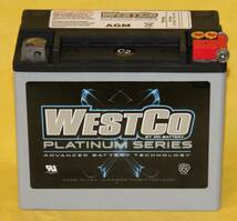 WESTCO ハーレー純正65989-97C,D OEM WCP20L 製造年月日 2023年11月 現在、販売のバッテリーは黒ケース_画像7