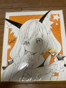 Art hand Auction 手描きイラスト ② オリジナル 色紙 イラスト 大色紙 27×24センチ, コミック, アニメグッズ, 手描きイラスト