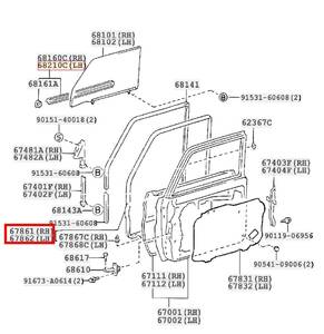 ★新品 未使用 純正部品 トヨタ ランドクルーザー70 フロントドア ウェザーストリップ 左右セット ウェザストリップ GRJ76K GRJ79K★