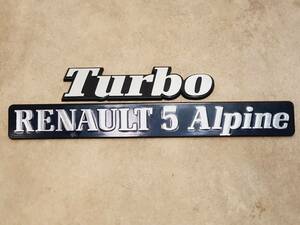  Renault *5 thank alpine turbo tail gate emblem 