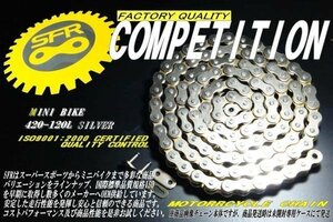 420-120L チェーン シルバーCRゴリラNSR エイプXR50モンキーXR100 シャリー