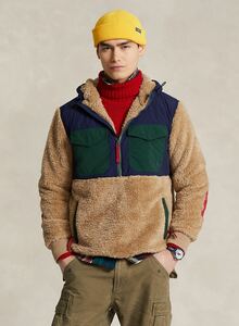 23FW ポロラルフローレン ハイブリッドフリースフーディ M タグ付き PERFORMANCEモデル POLO BY RALPH LAUREN RRL ジャケット