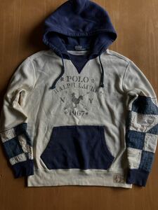 傑作 ポロラルフローレン パッチワークパーカー S ポロカントリー復刻 新タグ POLO by Ralph Lauren (RRLシャツスウェットジャケット