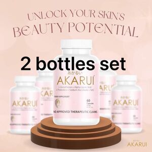 AKARUI glutathione 60 caps.. 2 bottles set