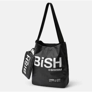 ● 新品　GU BiSH 限定コラボ トートバッグ ポーチ付 黒　男女兼用　WACK　送料込