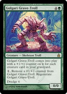 ＜FOIL＞英１②《ゴルガリの墓トロール/Golgari Grave-Troll》［RAV］緑R