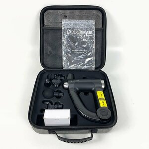 ジャンク DOCTOR AIR RECOVERY GUN PRO RG-02 マッサージ機 ブラック リカバリーガンPRO ドクターエア◆停止する [N7166]