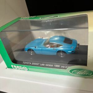 エブロ トヨタ 2000GT Late version 1968 BLUE 1:43