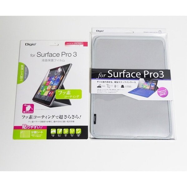 ★新品★Surface Pro 3用 液晶保護フィルムとケースのセット TBF-SFP14FLF(フィルム) + TBC-SFP1403SL(ケース)★箱有り