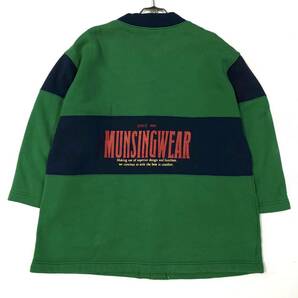 Munsingwear(マンシングウェア)スウェットジャケット 刺繍ロゴ 裏起毛 メンズL グリーン系/ネイビー系の画像3