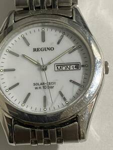 シチズン腕時計　　REGNO SOLAR-TECH DAY&DATE 3針　　メタルベルト　　中古品　　稼働