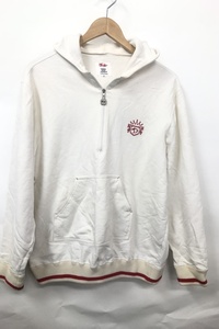 [ free shipping ] Tokyo )DANCE WITH DRAGON half Zip Parker white size 4