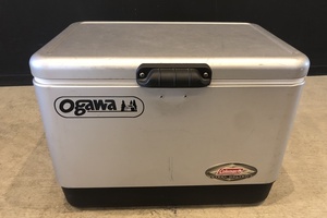 [ free shipping ] Tokyo )*Coleman Coleman steel belt cooler,air conditioner silver 54QT 6150 strike traces / catch loss / present condition goods 