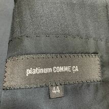 platlnum COMME CA コムサ　テーラードジャケット カノニコ　イタリア高級生地　Lサイズ　シャドーストライプ　圧倒的清潔感_画像6