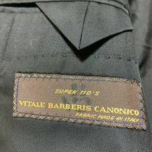 platlnum COMME CA コムサ　テーラードジャケット カノニコ　イタリア高級生地　Lサイズ　シャドーストライプ　圧倒的清潔感_画像5