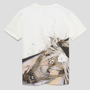 XLサイズ【新品】Tシャツ　天野喜孝　海辺の少女　バックプリントTシャツ スミクロ　ファイナルファンタジー　カットソー　graniph