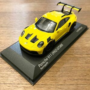 新品 オリジナルパッケージ付き 希少！1/43 ミニチャンプス 新型 ポルシェ 992 911 GT3RS イエロー 限定品