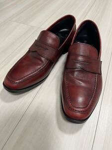  Tornado Mart (TORNADO MART) red dark red Loafer excellent level leather shoes M size 26 centimeter shoes leather Loafer 