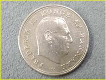 【デンマーク 1クローネ 硬貨/1963年】 1 KRONE 旧硬貨/フレゼリク9世/コイン/クローナ/DANMARK_画像3