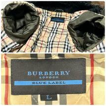 希少美品 Burberry Blue Label バーバリーブルーレーベル N-3B ファー ミリタリージャケット カーキ L ブルゾン Lサイズ_画像9