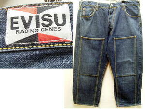 ◇即決[W40]エヴィス RACING GENES EURO EVISU ユーロエビス ダブルニー レーシング 0001 セルビッチ インディゴ デニム パンツ■134