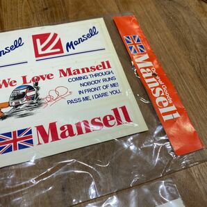 希少 レア 当時物 未使用 訳ありジャンク F-1 ナイジェル マンセル NIGEL MANSELL ステッカー 3枚セット の画像5