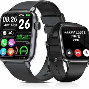 スマートウォッチ 通話機能付き　Bluetooth5.3＆1.85曲面スクリーン　腕時計 100種類運動モード 200+文字盤自由設定 IP68防水 スポーツ