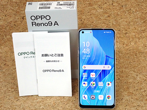 【中古 美品】SIMフリー ワイモバイル OPPO Reno9 A A301OP ムーンホワイト 白 Android スマホ 本体 制限〇 一括購入(NMB134-2)