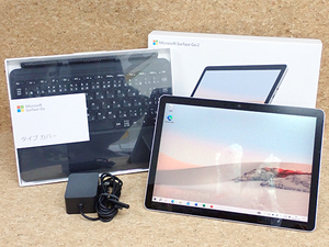 【中古 良品】Surface Go 2 STQ-00012 プラチナ 2020年[10.5インチ/Pentium Gold 4425Y/8GB/128GB] タイプカバー付き(PAA669-1)